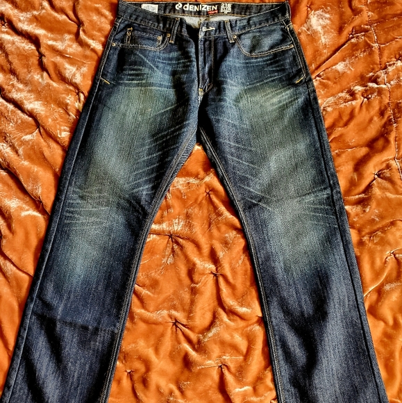 Denizen Levi Dark Blue Men's Jeans 34/30 Slim Straight Fit - Picture 2 of 3